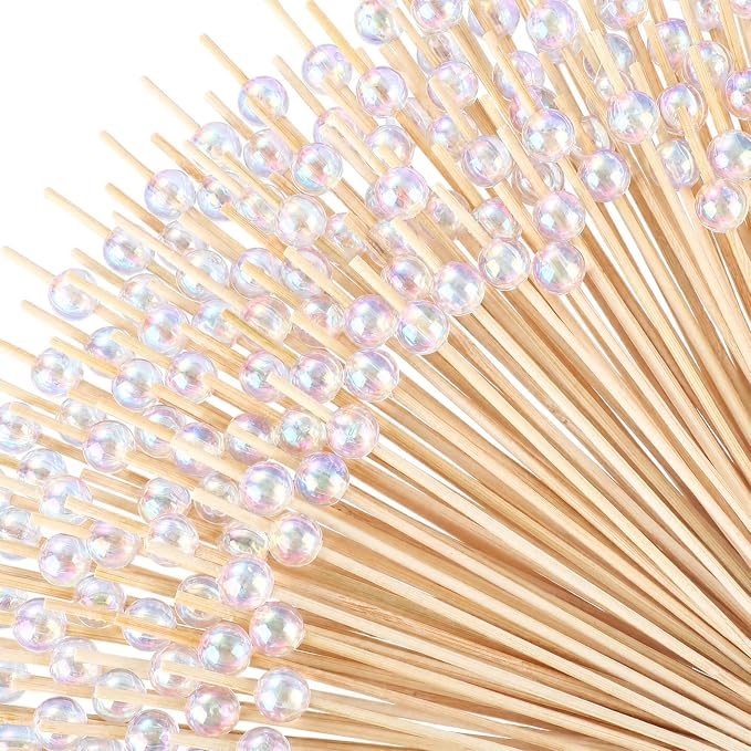 Reallnaive 300 Pcs Cocktail Pick Pearl Fancy Toothpick by Unknown