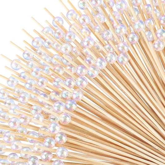 Reallnaive 300 Pcs Cocktail Pick Pearl Fancy Toothpick by Unknown