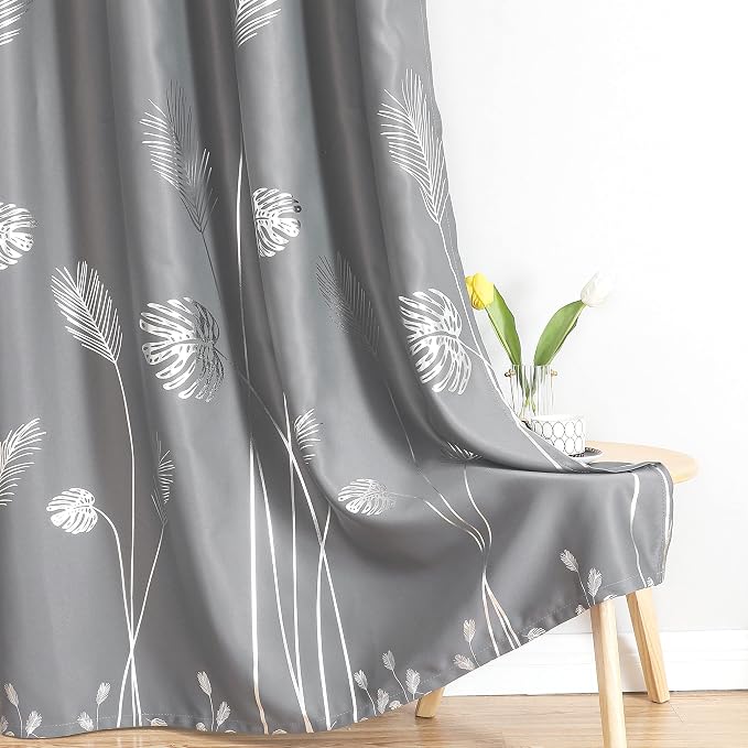 Grey Blackout Curtains 90 Inches Long, Grommet Curtains - Image 7