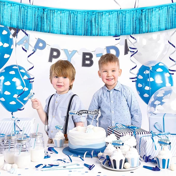 Boys Birthday Decorations Blue Party Streamers - 48FT Baby Shower Boy - Image 5