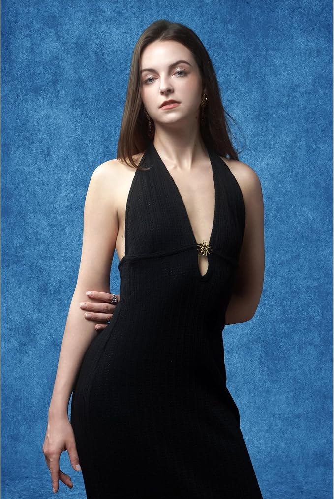 UrcTepics 8×12 ft Blue Fabric Photo Backdrops, Classic Abstract Texture Backdrop - Image 4