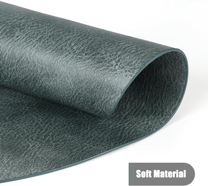 UnivoColors Placemats Round Faux Leather Placemats Set of 8-Waterproof-Wipe - Image 2