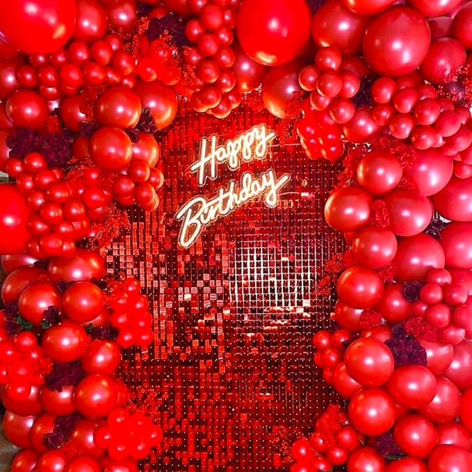 PartyWoo Red Balloons 100pcs Matte Red Small Latex Helium Balloons 5 Inch | - Image 9