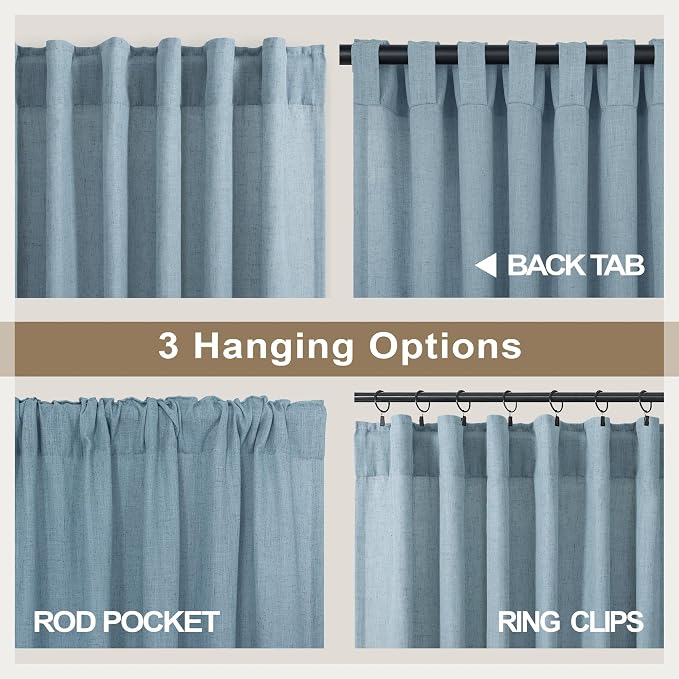 Pitalk Blue Curtains 38 Inch Wide - Image 5