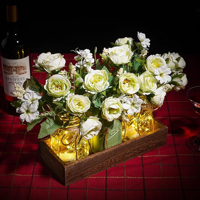 3 Pcs Mason Jar Centerpiece Table Decorations - Image 7