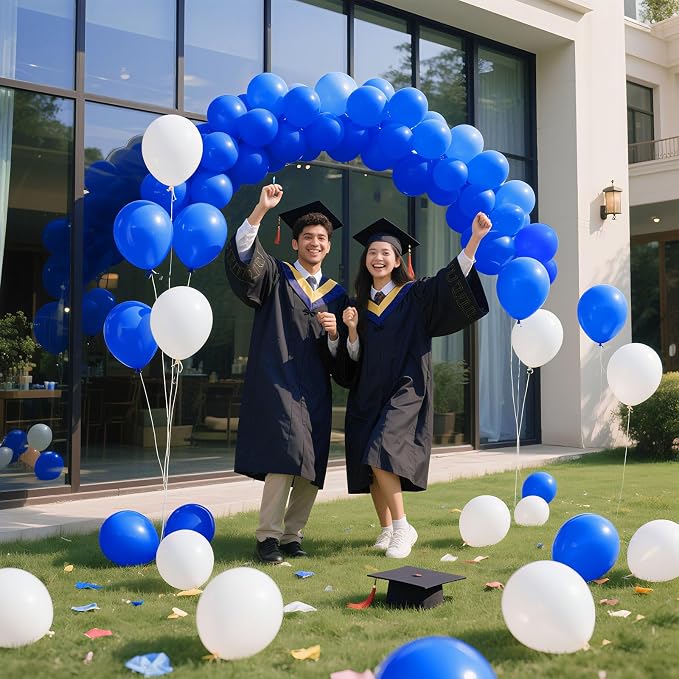 Blue Balloons Blue Party Decorations 100 Pack 12 inch Round Royal Blue Balloons - Image 4
