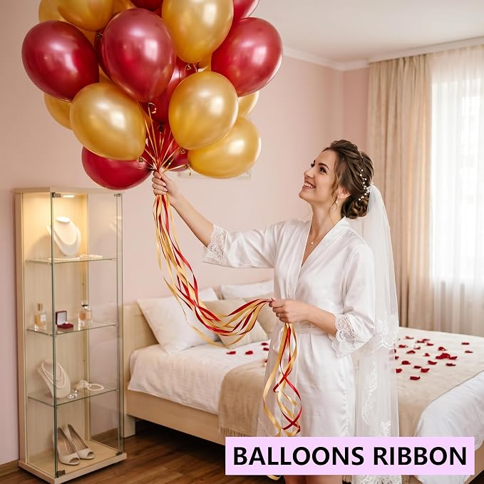 TONIFUL 500 Yards Gold Curling Ribbon Balloon String Gift Wrapping Decor | Gold - Image 3