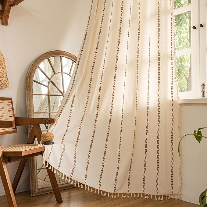Sutuo Home Boho Curtains 108 Inches Long, Bohemian Drape by SutuoHome