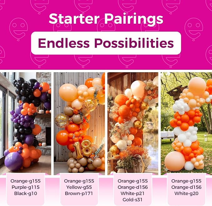 Orange Balloons Latex Matte Party Balloons 150 Pack 5 inch Small | Orange - Image 4