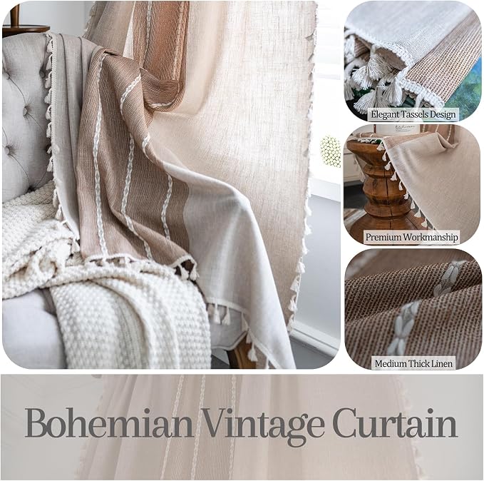 Sutuo Home Boho Curtains 63 inch - Image 2