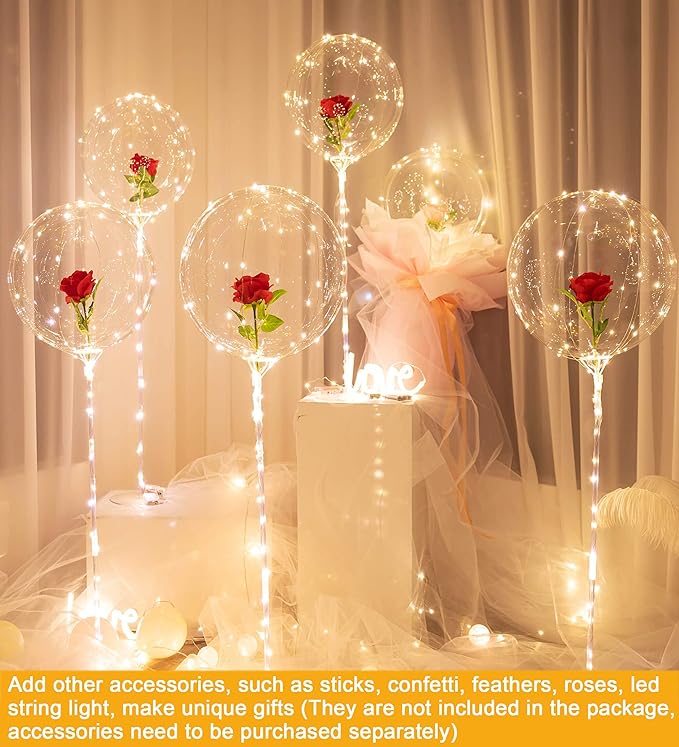 20 Inch Bobo Balloons, Large Bubble Balloons | Transparent Bubble Balloon - Image 5