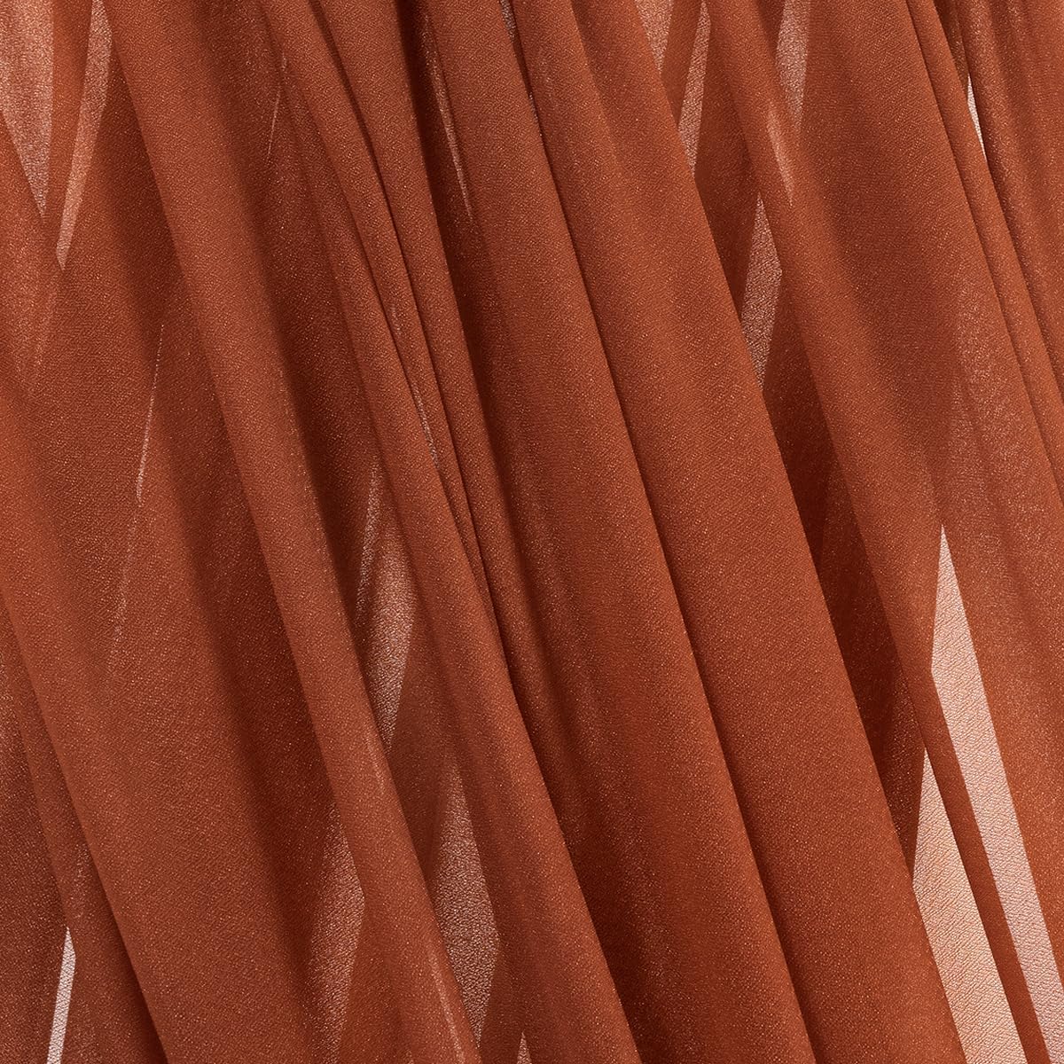 Terracotta Fall Thanksgiving Elegant Arch Draping Fabric 2 Panels Outdoor 29" × 20Ft Sheer Chiffon Curtain Drapes for Wedding Ceremony Birthday Party Garden Brunch 2 Panels