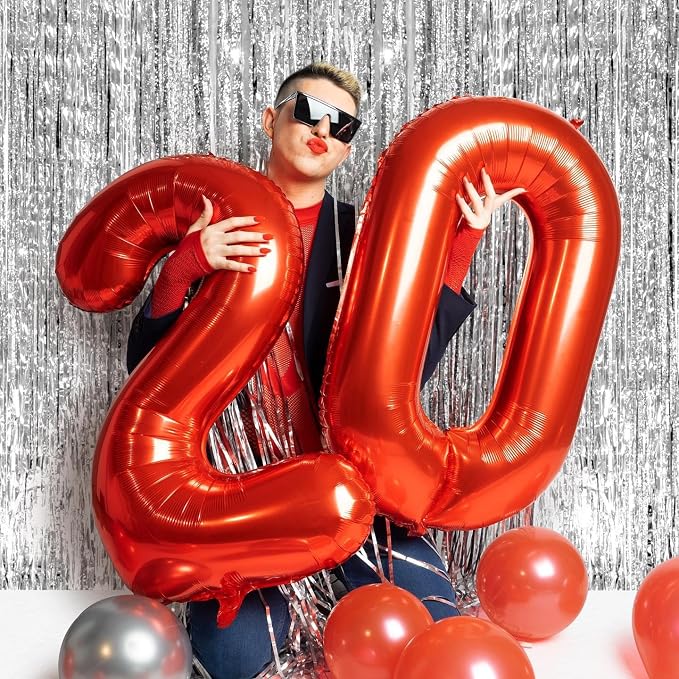 Red 11 Balloon - Number Balloon 40 Inch, 11th Red Birthday Decorations | Large - Image 4