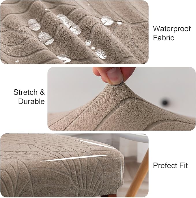 Waterproof Dining Chair Covers Set of 6 Parsons Chair Slipcovers | Double - Image 5