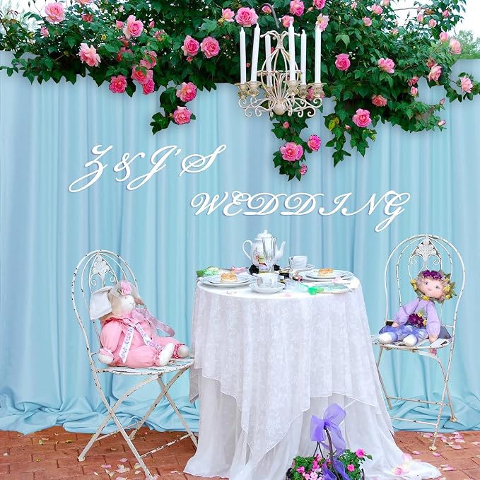 10x 10 Baby Blue Backdrop Curtain - Image 8