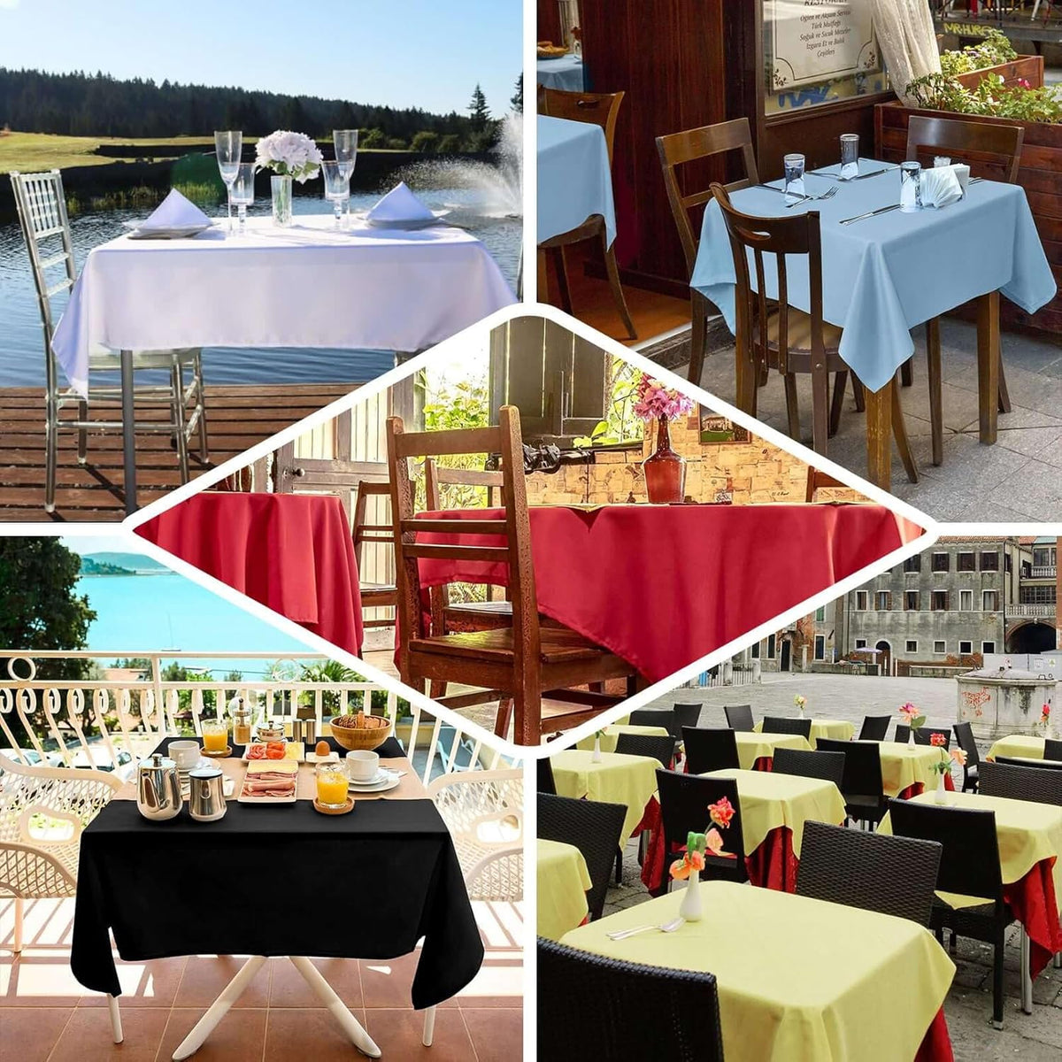 Efavormart 54x54 Champagne Wholesale Linens Seamless Polyester Square Linen Tablecloth for Wedding Banquet Party Restaurant