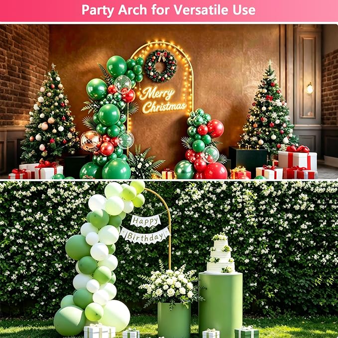 7.2 FT Metal Arch Backdrop Stand, Party Balloon Arch Stand | Dustproof caps - Image 7
