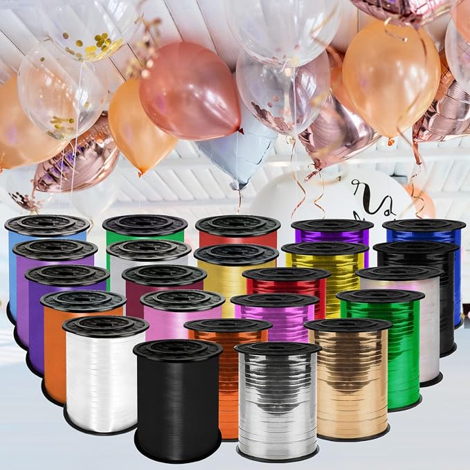 500 Yards Curling Ribbon, 1/5 Inch Shiny Pink Ribbon, Balloon String, Party - Image 5