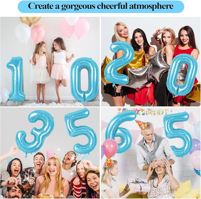 Number 74 Balloons for 74th Birthday Party Decorations, 0-100 Large No.74 - Image 7