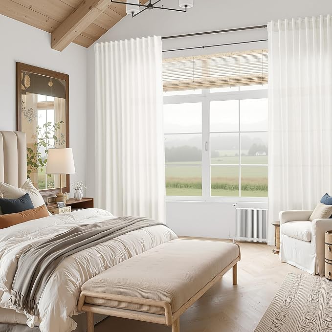 Neutral Linen Curtains 96 Inches Long - Image 7
