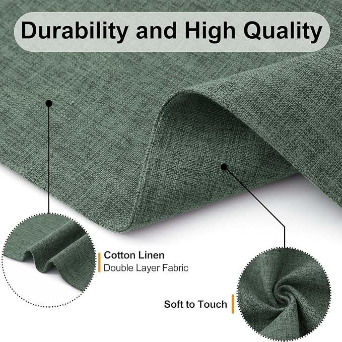 Homaxy Cloths Placemats for Dining Table Set of 6, Cotton Linen Blend Table Mats - Image 5