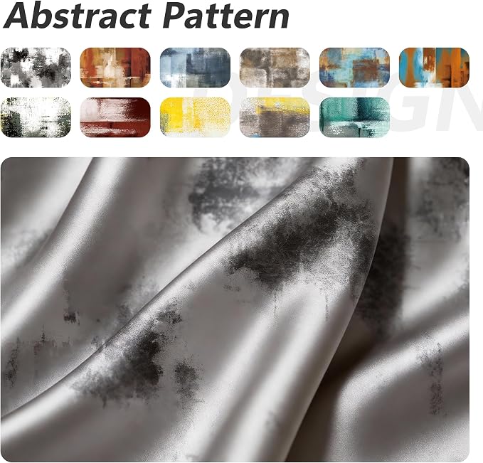Asuexpect Abstract Curtains 2 Panels Abstract Rust Curtain Room Darkening - Image 9