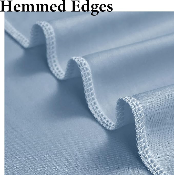 50ftx10ft Wrinkle Free Dusty Blue Backdrop Curtains - Image 4
