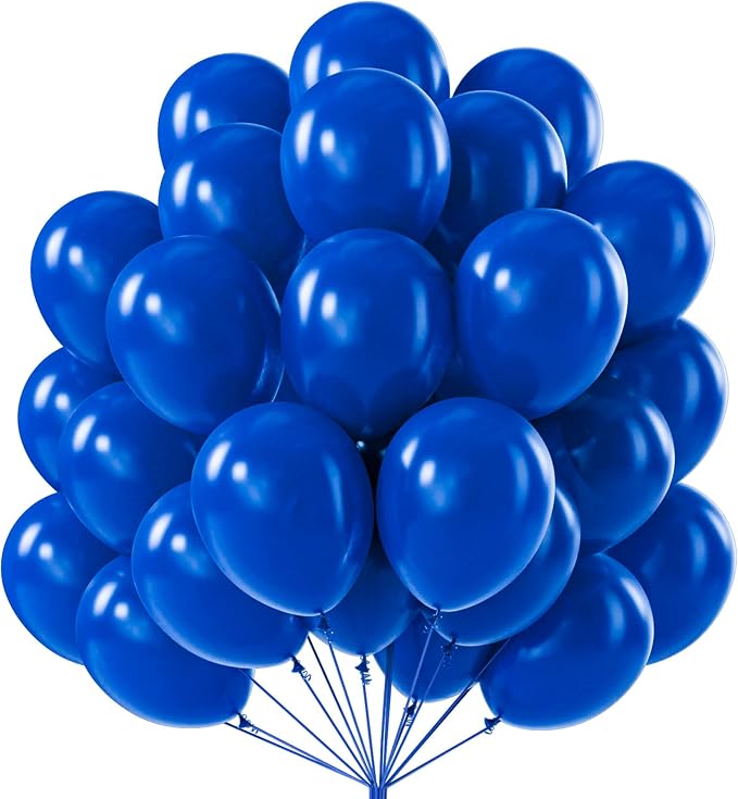 PartyWoo Royal Blue Balloons 100pcs Dark Blue Latex Helium Balloons 12 Inch | by PartyWoo