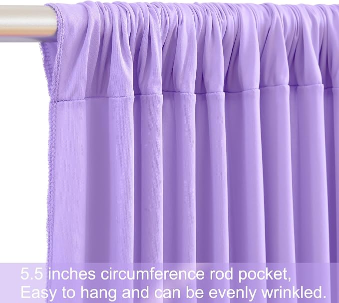 10 Panels Lavender Backdrop Curtains - Image 8