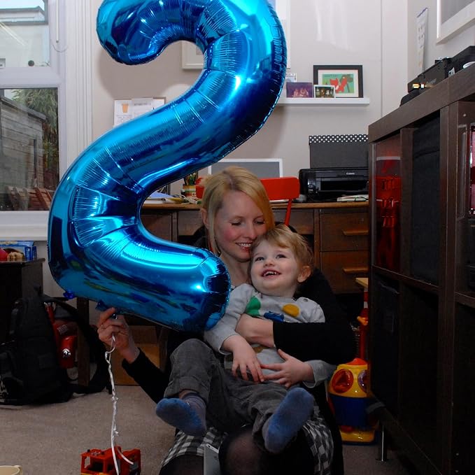 Number Balloons Navy Blue Number 2 - Image 2
