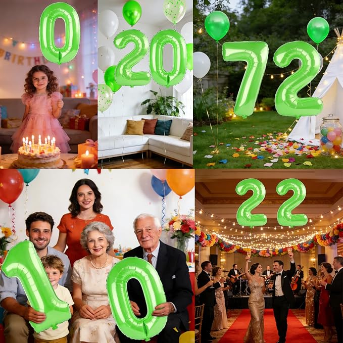 40 Inch Number 72 Balloons for 72nd Birthday Party Decorations, 0-100 Fruit - Image 7