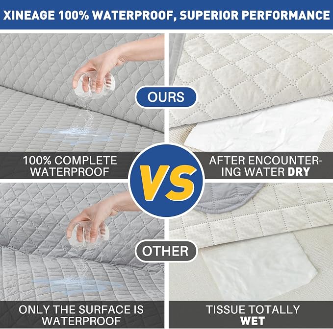 XINEAGE Quilted Sofa Cover Waterproof Couch Covers - Image 3