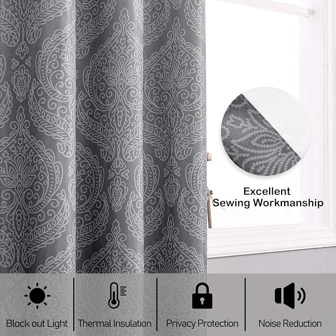 DWCN Ombre Blackout Curtains for Bedroom - Image 7