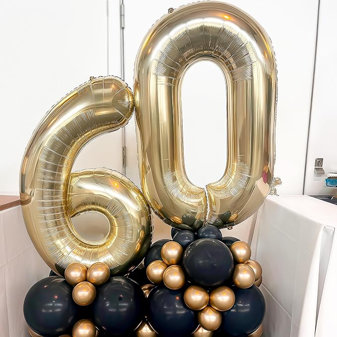 Champagne Gold 16 Balloon, 40 Inch Light Gold Number 16 Balloon Big Foil Mylar - Image 6