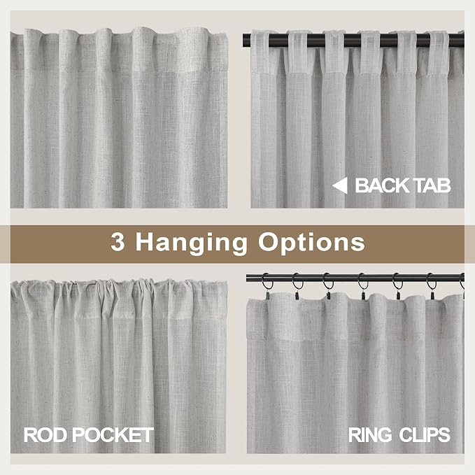 Light Grey Curtains 45 Inch Length - Image 5