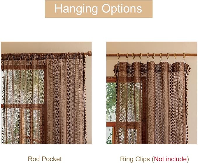 Sutuo Home Boho Curtains 2 Panels - Image 5