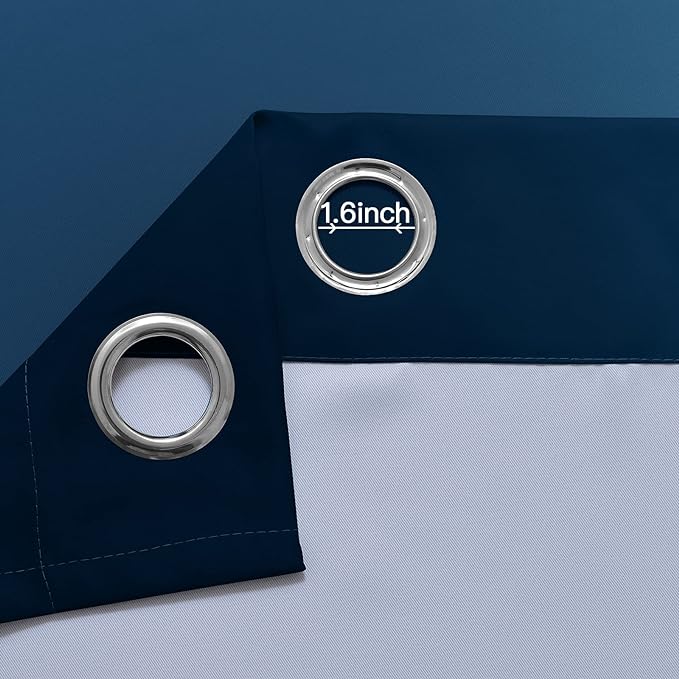 Yakamok Ombre Curtains Blue and Greyish White - Image 4