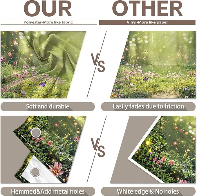 12x8ft Enchanted Forest Photography Backdrop Fairy Garden Banner | Fairytale - Image 5