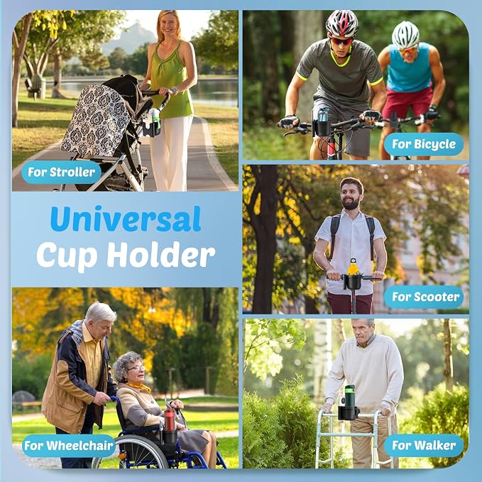 Cup Holder for Walker: Stroller Cup Holder Attachment - Image 2