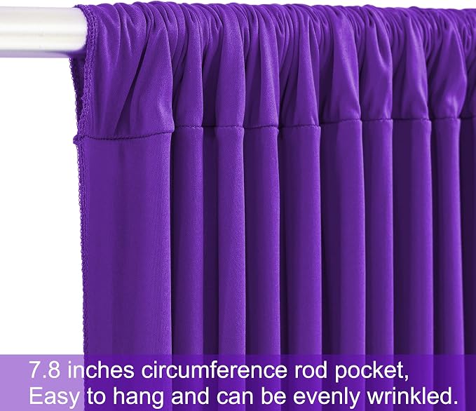 6 Panels Purple Backdrop Curtains - Image 6