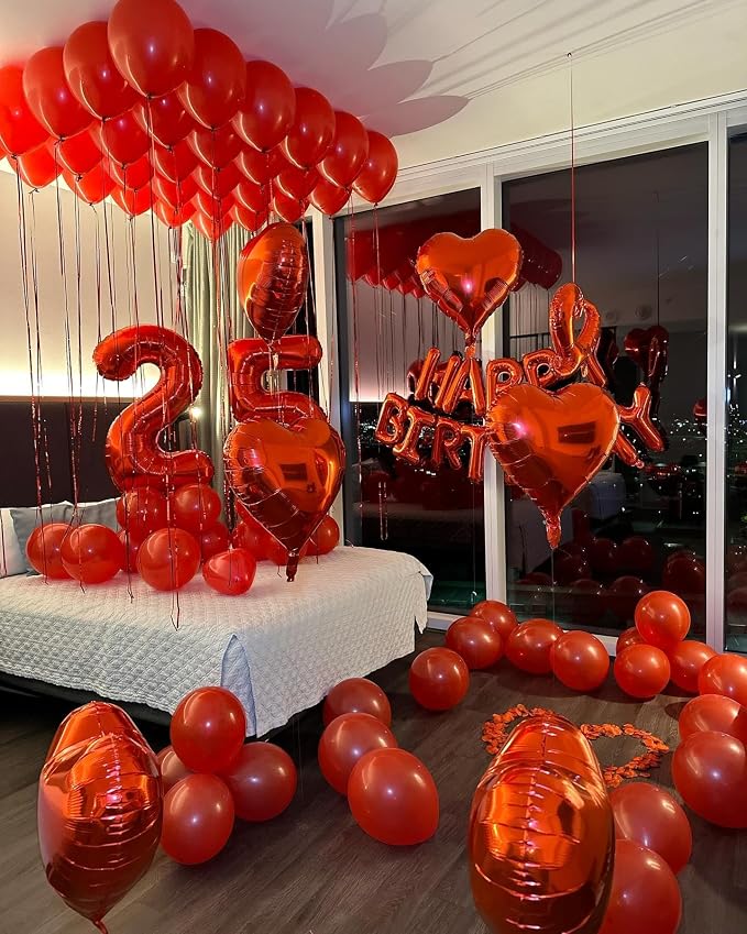 40 Inch Red Number 8 Balloon Birthday Party Decorations - Image 9