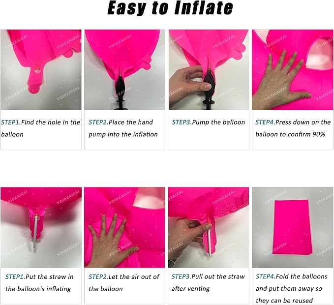 Pink Birthday Number 34 Balloons 40IN Fluorescent Pink 43 Foil Balloon | - Image 3