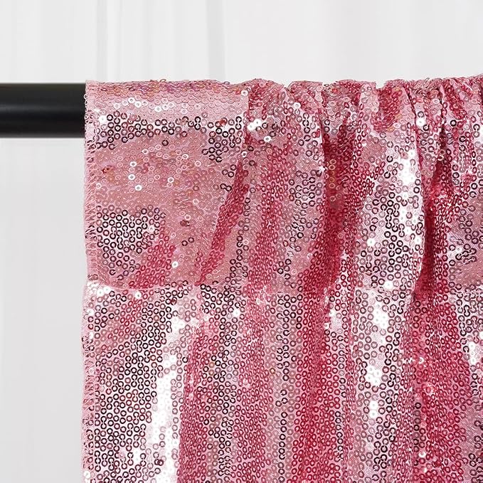 SquarePie 7x7ft Fuchsia Pink Sequin Backdrop, High Density Non-Transparent - Image 9
