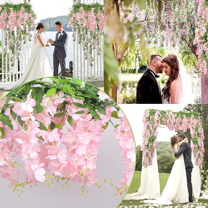 Findosom Wisteria Artificial Flowers Garland, Flower Garland Decorations - Image 4