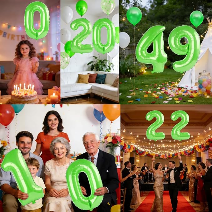 40 Inch Number 49 Balloons for 49th Birthday Party Decorations, 0-100 Fruit - Image 7
