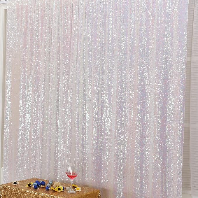 Poise3EHome Iridescent Sequin Backdrop, 6FT x 8FT Sequin Photography Backdrop - Image 7