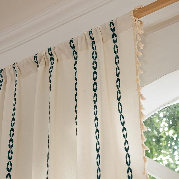 Sutuo Home Boho Farmhouse Curtains 72 Inches Long - Image 3