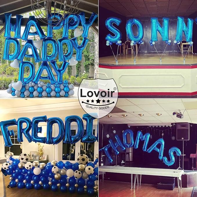 Lovoir 40 Inch Large Blue Letter U Balloons Big Size Jumbo Mylar Foil Helium - Image 7