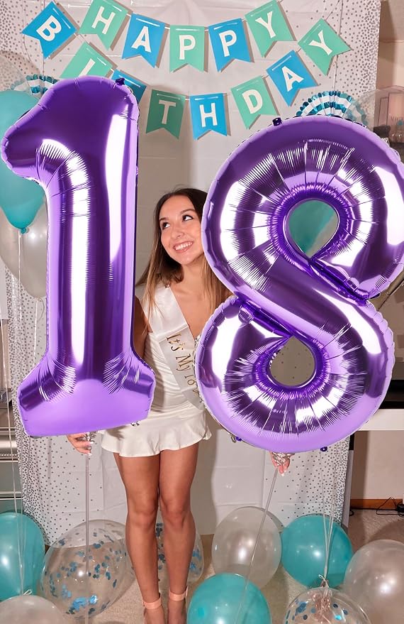 Number Balloon Purple Number 12 - Image 3