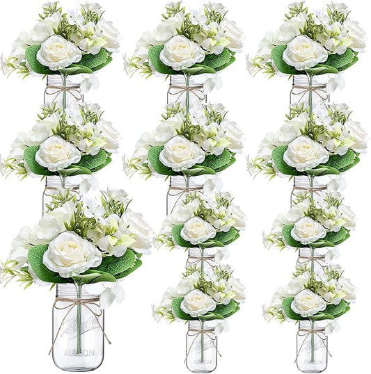 10 Sets Mason Jars Flower Table Centerpiece by Scawim